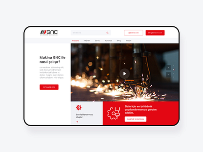 Machine Website cnc concept configuration design flat machine ui ux webdesign