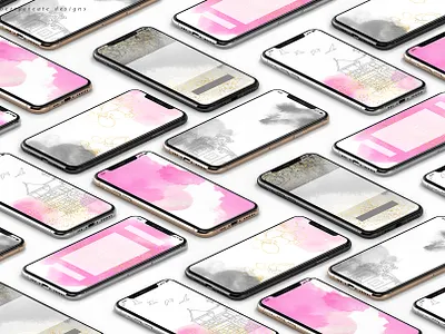 LA TENDRESSE collection branding compositions design flowers illustration instagram stories ready to use seamless pattern vector