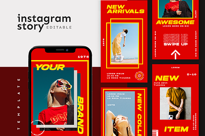 Instagram Story Template bold design fashion fashion design graphic design images instagram instagram banner instagram post instagram stories instagram stories pack instagram stories template instagram story instagram story template instagram template layout social media social media pack social media templates style