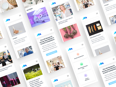 M3 Research Mobile Design adobe xd behance clear design colors corporate health maastricht mobile mobile ui modern research science lab sketch ui design ux webdesign webdesigner xd