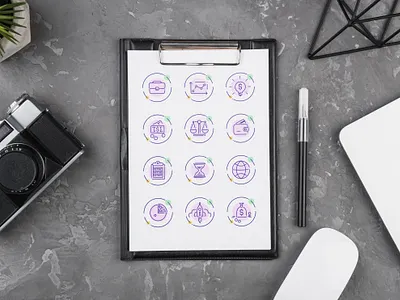 Custom set of vector icons for web site or email marketing app icon design graphic graphic design icon icon design icons line linear icons vector