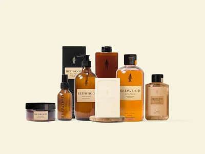 Redwood cosmetics graphic design identity logo luxury type typography uiux web