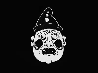 Kreepy the Clown bw characters clown coulrophobia coulrophobia creepy illustration monochrome spooky vector vectorart