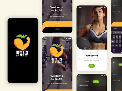 Fitness App adobe xd app design app interaction black ui cool animation dribbble best shot fitness fitness app fitness center health app ui ux design ui design