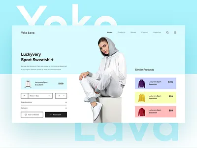 Yoko Lava Product Page cart clean design e commerce design ecommerce grid product product page product website ui uidesign user experience user interface design ux uxdesign web design website design