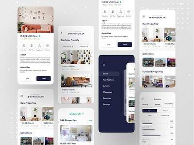 Rental App app design app ui branding home illustration ofspace ofspace inside real estate real estate agency real estate agent real estate branding real estate logo rent rental rental app rentals website website design
