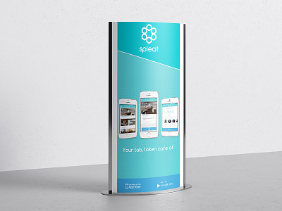 Spleat Standee Design advertising app store banner branding clean daily ui display graphic design iphone logo minimal mockup outdoor pattern photoshop play store print standee vector