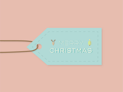 Christmas Holiday tag christmas dribbbleweeklywarmup print tag typogaphy warmup xmas