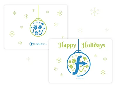 DataFeedWatch Holiday Card adobe branding design holiday illustration illustrator logo snowflake typography ui vector winter
