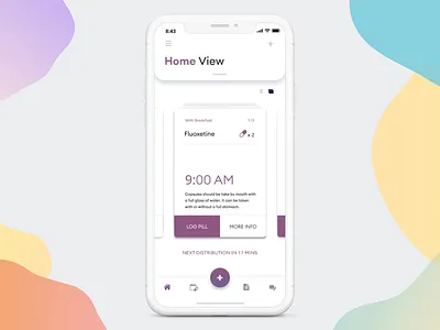 Looping Through Cards Animation animation card cards design interaction iphone iphone x medical medical app mockup pill tracker ui ux