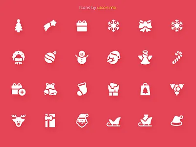 Christmas Icon Set celebration christmas flat holidays icon icon design icon designs icon set iconography icons icons set illustration vector