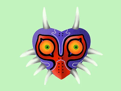 Majora’s Mask character design gal shir illustration legend of zelda majora majoras mask procreate warm up