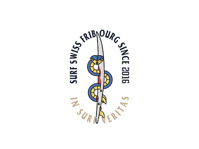 surf snake logo animal blue board brand design fribourg illustration logo logochallenge mark old school snake sports logo surf swiss team