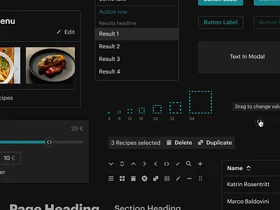 Dark UI Components dark mode design system