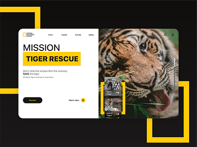 National geographic Redesign concept design web