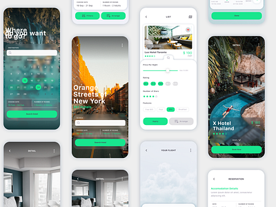 Vesta Travel Booking App UI Kit app booking hotel kit light mobile sketch travel ui ux