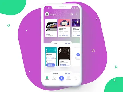 Scroll animation app app design bank card finance fintech home mobile scroll ui
