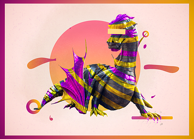 The Cute Dragon 3d abstract cinema 4d concept art dailyrender illustration photoshop render