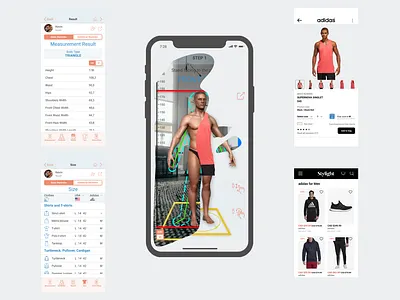 3D SIZE Mobile App iOS 3dmodel bodymeasurement bodysize bodytype convertsize design design app ios measurementresult onlinefitting onlinestore ui ux web
