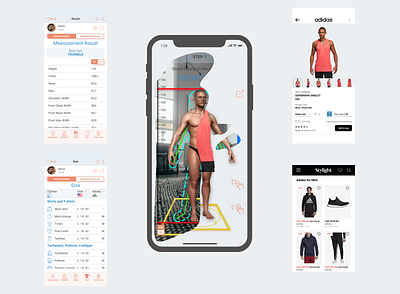 3D SIZE Mobile App iOS 3dmodel bodymeasurement bodysize bodytype convertsize design design app ios measurementresult onlinefitting onlinestore ui ux web