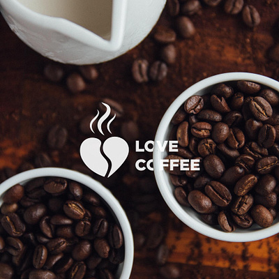 Love Coffee Logo Design coffee design flat graphic graphicdesign icon logo logodesign logomaker logos logosai logotype love vector