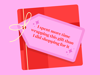 Honest Gift Tag christmas dribbble weekly warmup gift gift box gift tag happy holidays holiday illustration merry christmas present weekly warmup wrapping