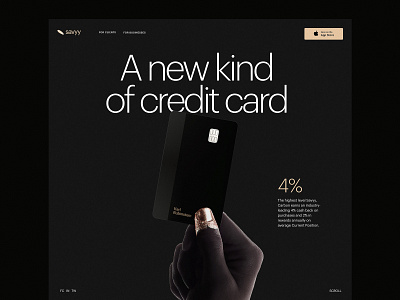 Landing Page for Cashback Service black cashback credit card dark background dark theme design design studio finance graphic design interaction interface landing page minimalism money ui user experience ux web web design web page design