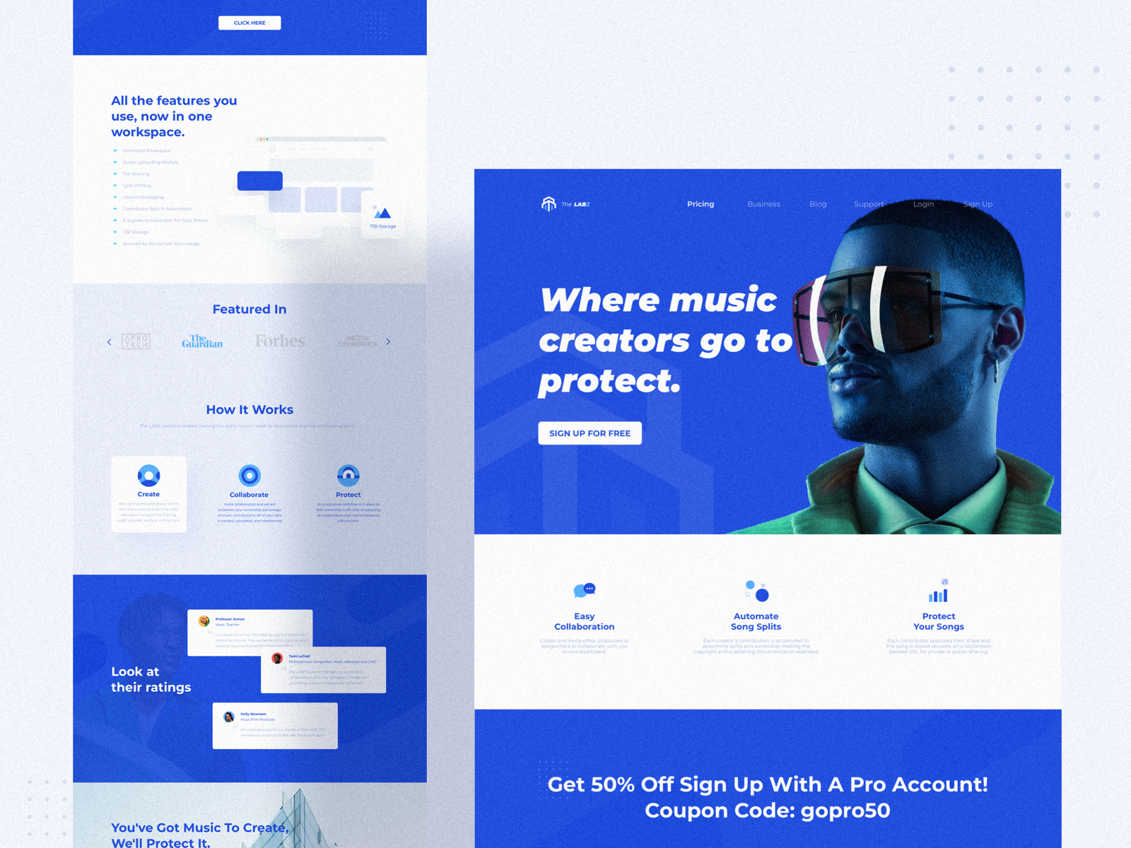 Example of The Labz Web Design