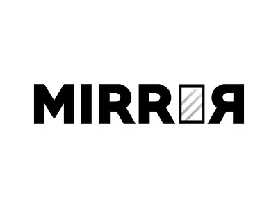 Mirror branding design logo typography