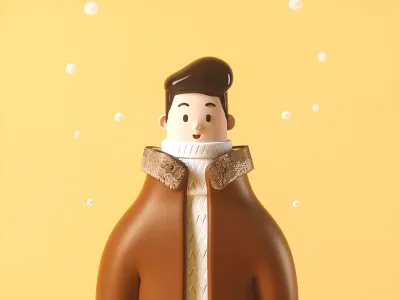 Snowy days 3d cinema4d design illustration octane photoshop render shanghai