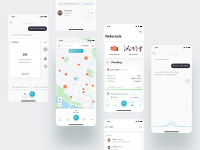 KW Command Mobile agent android app artificial intelligence command ios map minimal mobile personal assistant react native real estate typography ui ux voice assistant