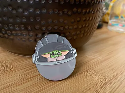 Baby Yoda Inspired Enamel Pin adorable baby baby yoda child creature cute enamel pin enamelpin mandalorian space star wars the child