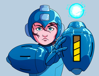 Rockman 80s 90s artdirection character design comics cover design gamer megaman panama robot rockman videogames