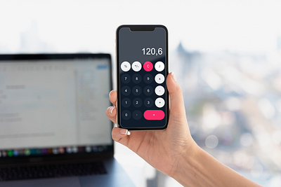 Calculator app challenge clean colour design illustration mobile ui ux web