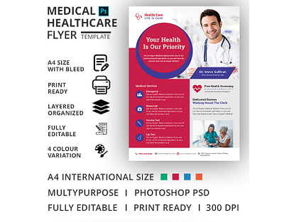 Medical Healthcare Flyer Template care clinic clinic flyer dental dental flyer dentist doctor emergency equipment fitness flyer health health care flyer healthcare flyer hospital hospital flyer leaflet medical medical flyer medical flyer template