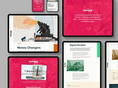 Fjord Trends 2020 website development collage html illustration layout navigation webdesign website