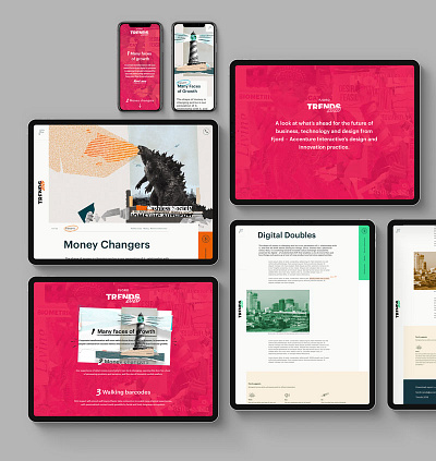 Fjord Trends 2020 website development collage html illustration layout navigation webdesign website