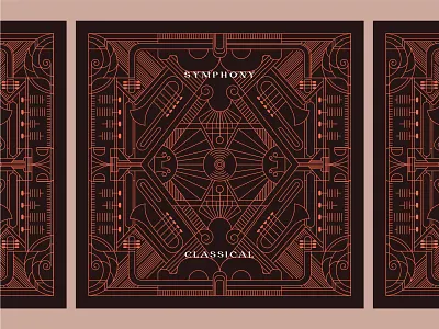 Symphony Classical album album art album artwork album cover album cover art album cover design art artdeco geometric illustration jazz line lineart mark minimal music popular poster print