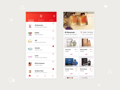 Vendors Mobile App design home screen light theme mobile app mobile interface product design product page uidesign uiux vendors