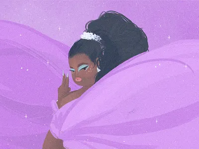 LIZZO fashion illustraion lizzo music portrait purple star