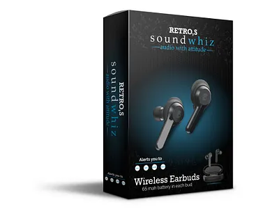 Wireless Earbuds Box packaging design box packaging creative earbuds box earbuds box gradient packaging design technology