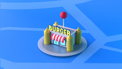 locate your shop 3d art c4d art cute art design illustration isometric