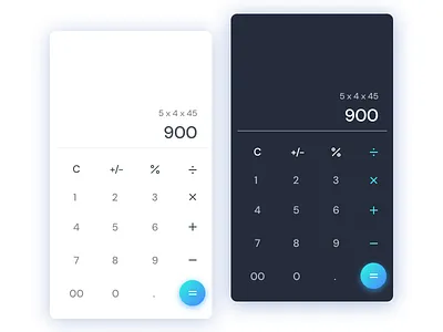 Calculator #DailyUI #004 calc calculator dark theme light theme standard calculator ui uidesign uiux