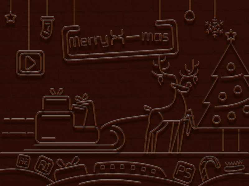 Merry x-mas animation design