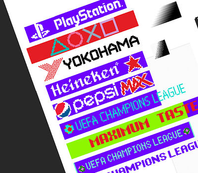 Just some pixel logos :) chelsea football heineken logos pepsi pixel pixel art playstation ps4 radical soccef uefa yokohama