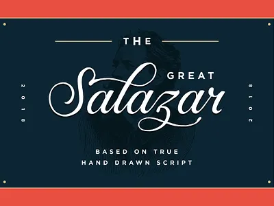 Salazar - Lettering Script badge branding design font design fonts collection lettering lettering font lettering fonts logo retro retro fonts sans serif script script font script fonts serif fonts typeface vintage vintage font vintage fonts