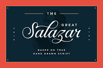 Salazar - Lettering Script badge branding design font design fonts collection lettering lettering font lettering fonts logo retro retro fonts sans serif script script font script fonts serif fonts typeface vintage vintage font vintage fonts