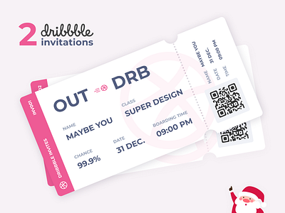 DAY #17 / Dribbble Invitations! 30daysofdesign daily ui design dribbble invite figma flight give away invites qr code tickets ui