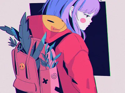 I hope abstract anime design illustration ipad pro poster texture