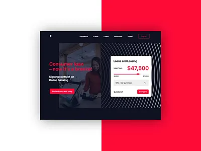 Financial Landing Page Interaction account analytics app bank banking dashboard design finance fintech interaction investment management money payment ui ux video web web design website